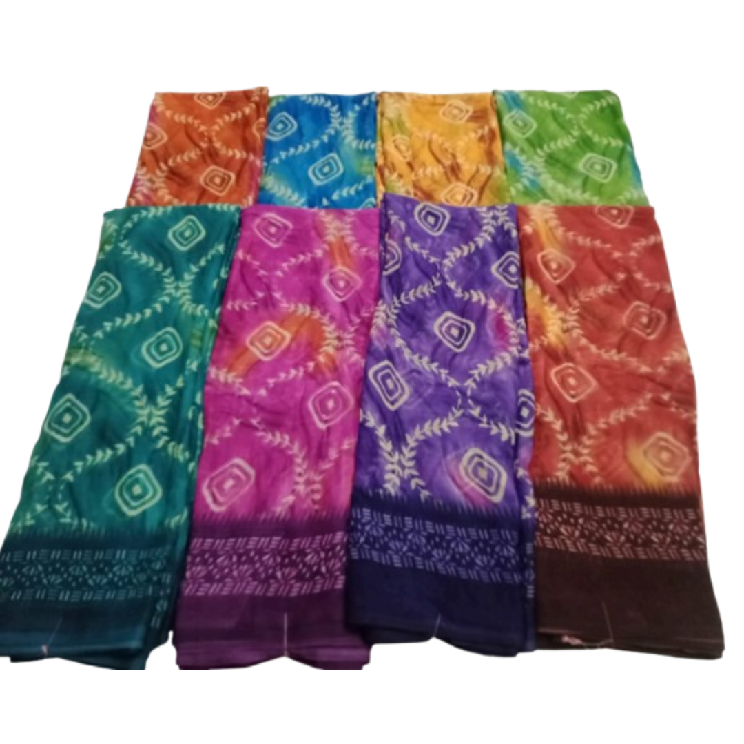Pattern Printed Daily Wear Lightweight Saree Collection | Pack of 24 | Made In India