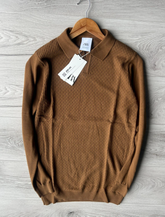 Zara® Computer Knits Full-Sleeve T-Shirts | Code CL302 | 100% Cotton Export Quality | Sizes M–XXL | 5 Colours | MOQ 30 Pcs