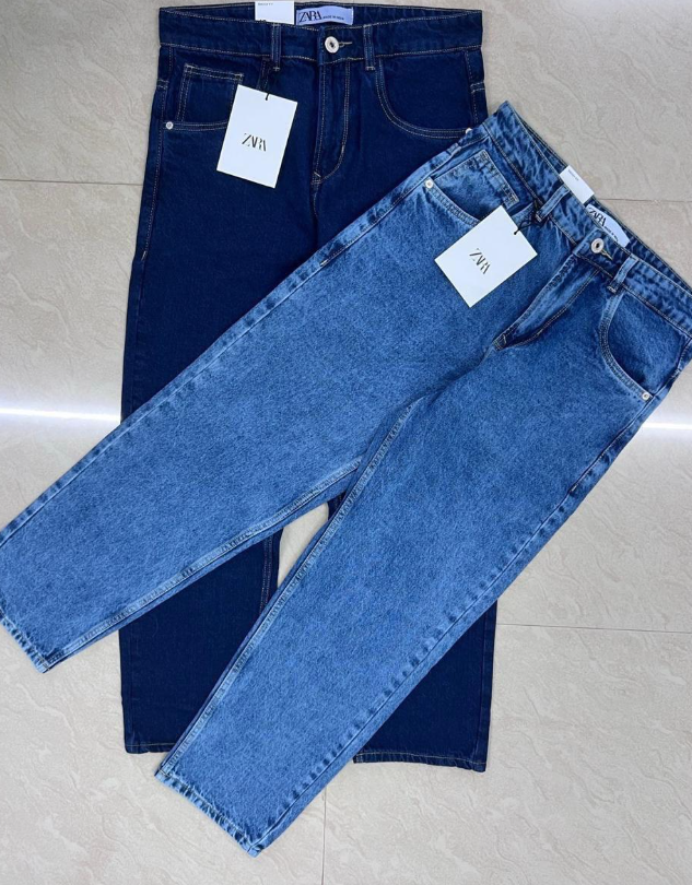 ZARA® Premium Twill Denim | Baggy Fit | Perfume Wash | 10 Colours | Sizes Assorted | 70 Pcs Set | Ratio 2:2:2:1