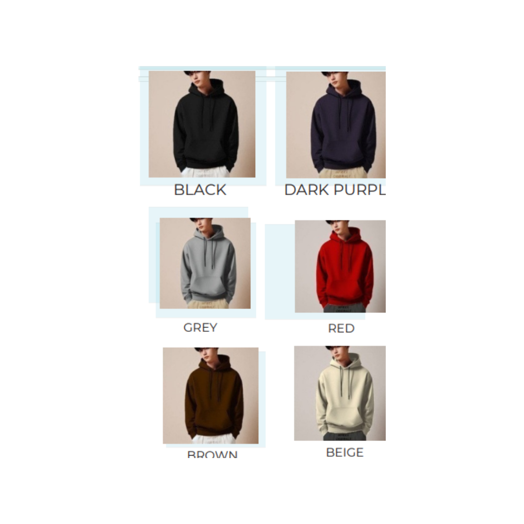 Airjet Fleece Premium Hoodie | 350 GSM | 6 Colours | Sizes M–XL | MOQ 18 Pcs Set